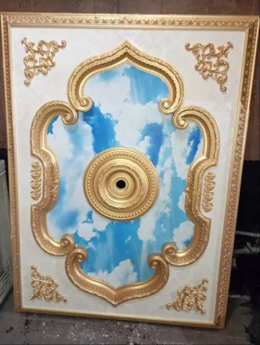 Ornamen Plafon Besar Mewah Klasik 160x120 Cm