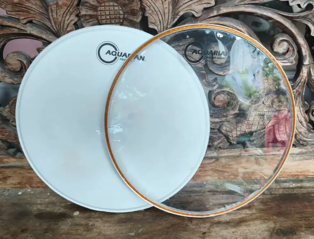 Drum head snare aquarian sepasang atas bawah