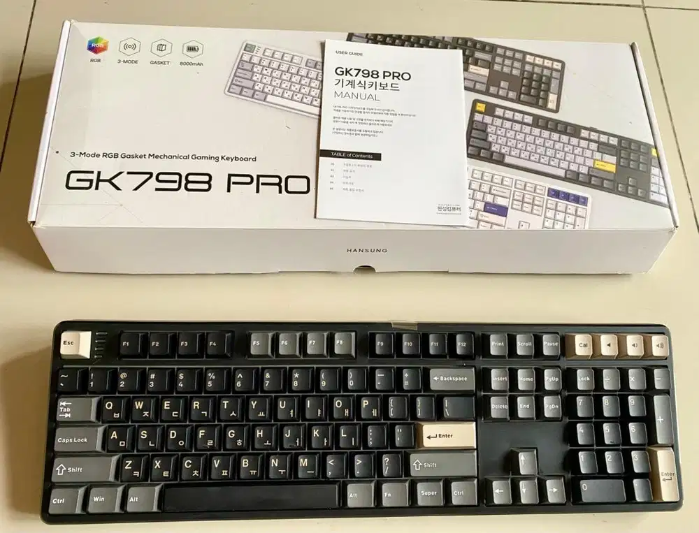 The Hansung GK798PRO gaming keyboard, kondisi seperti baru