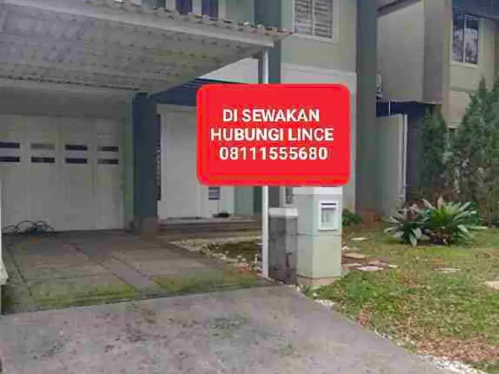Di sewakan rumah cluster Palma Tangerang
