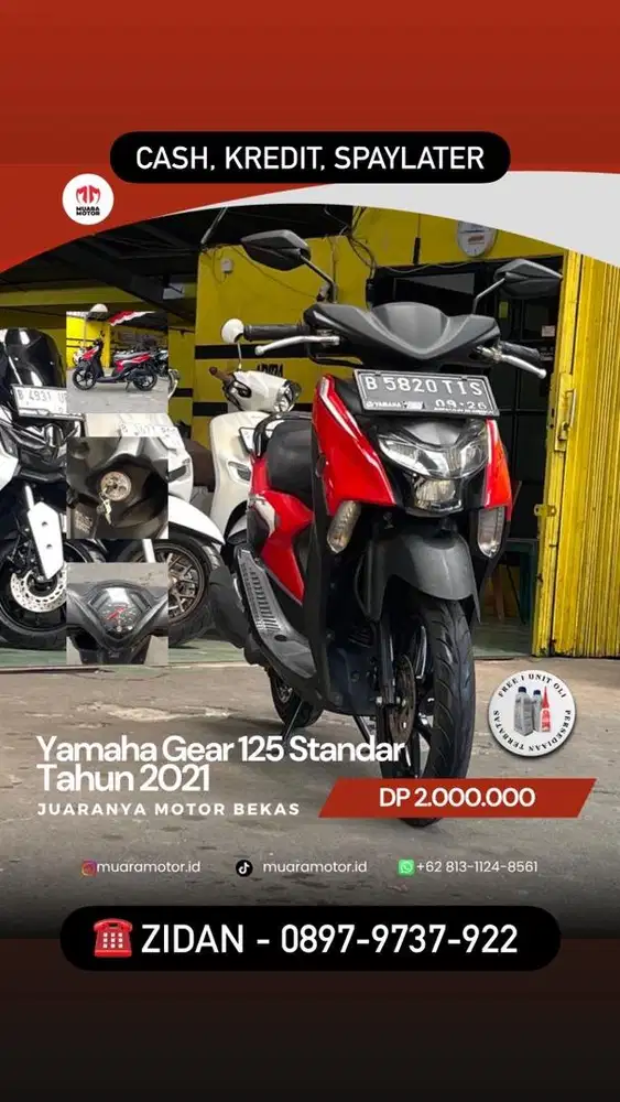YAMAHA GEAR 125 2021 BERGARANSI !!!