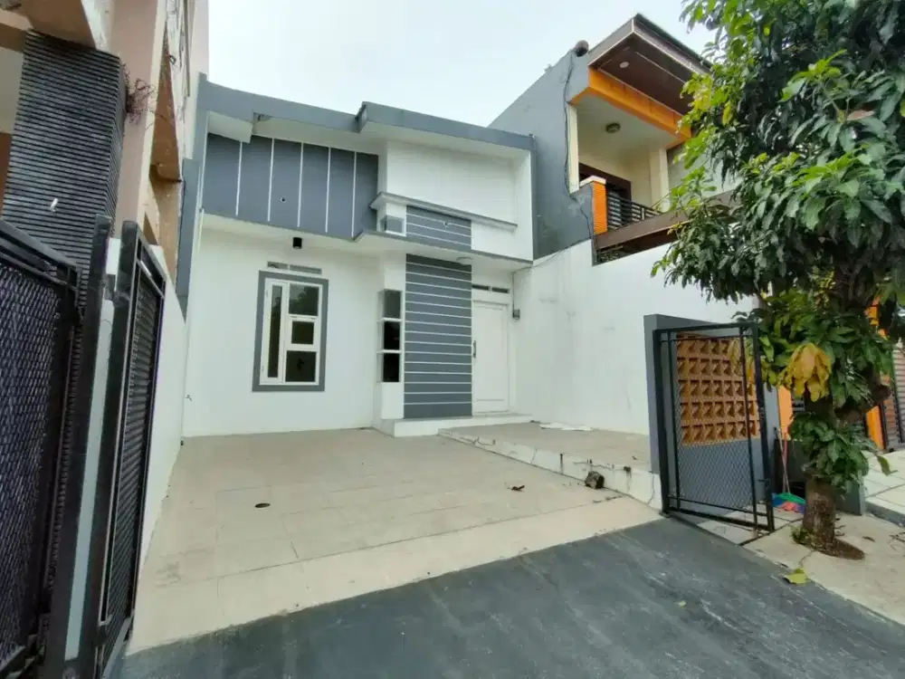DIJUAL RUMAH MINIMALIS MEZZANINE DI PERUIMAHAN GRAHA HARAPAN BUMYAGARA, MUSTIKAJAYA