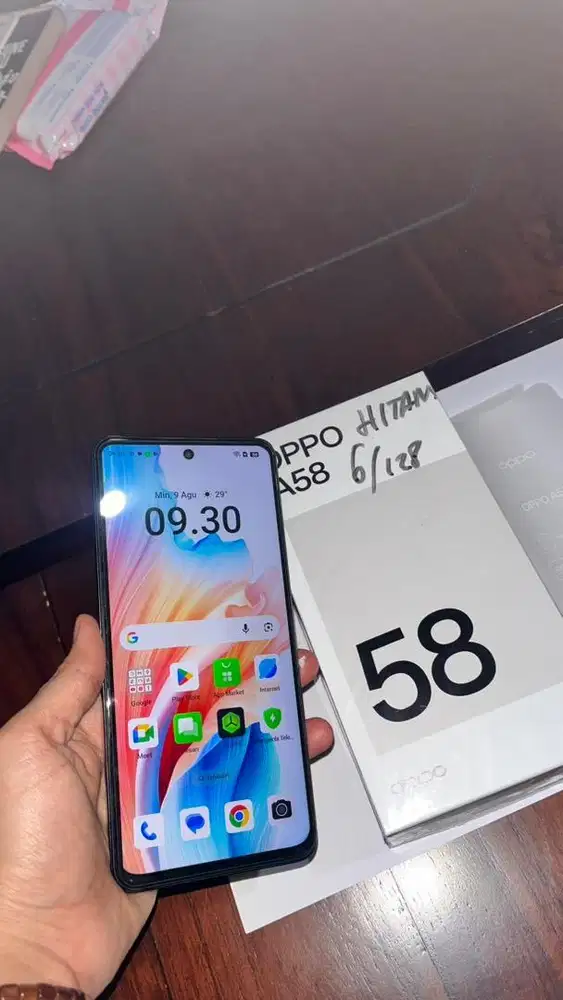OPPO A58 6/128GB Hitam – Lengkap Box – Kondisi Mulus