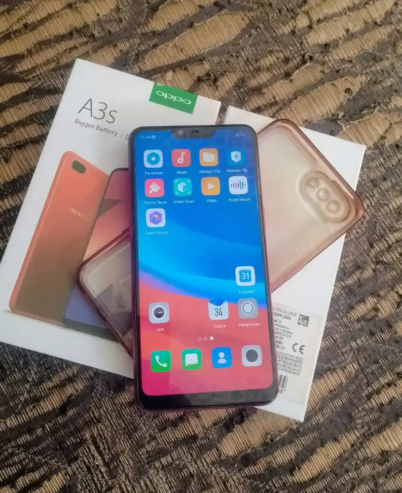 Oppo A3S ORI 4G Ram 6/128 gb Ada Kotak nya doang Sehat