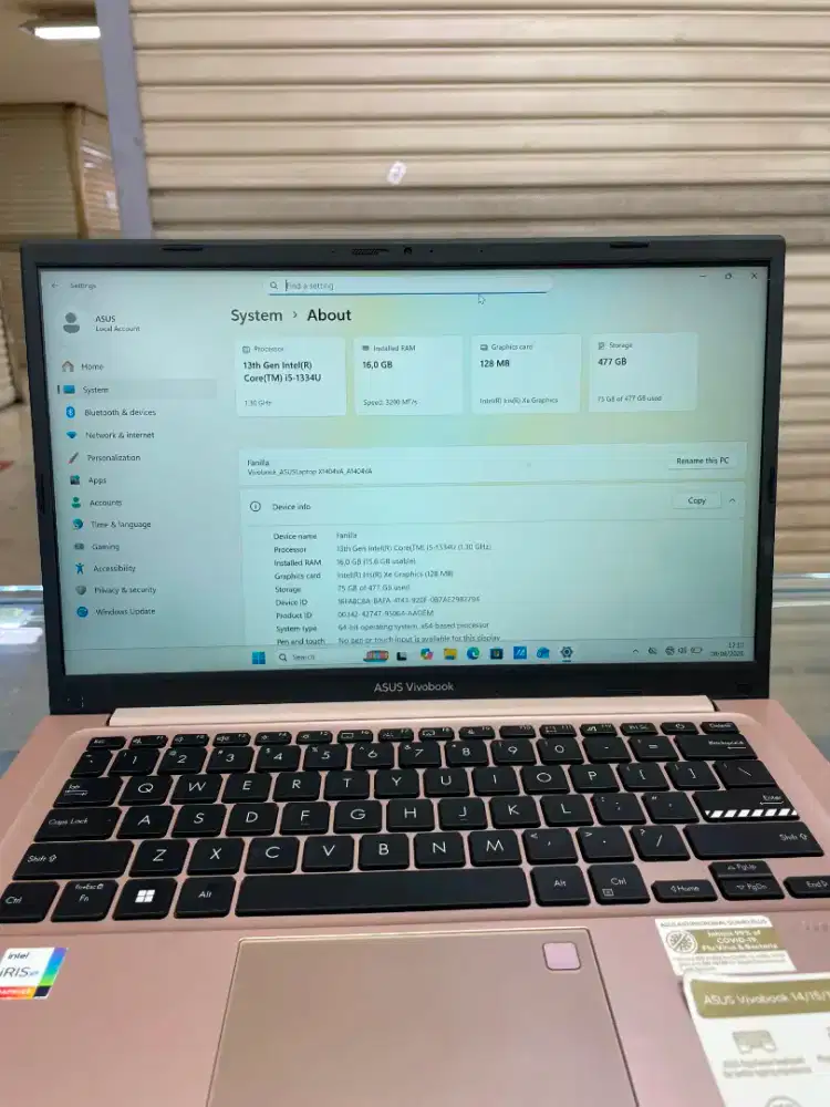 ASUS VIVOBOOK 14 X1404VA | i5-1334U GEN 13 | RAM 16GB | SSD 512GB