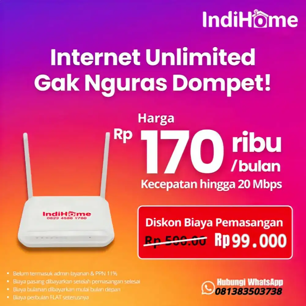 Promo Internet Indihome unlimited
