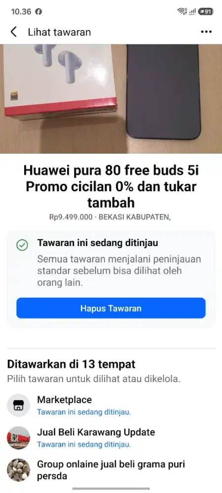 Huawei pura 80 free buds 5i