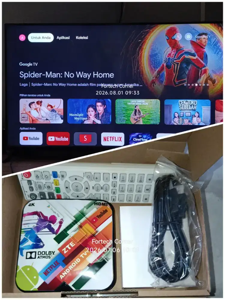 STB Android TV Box - HG680FJ - Lengkap - Siap Pakai