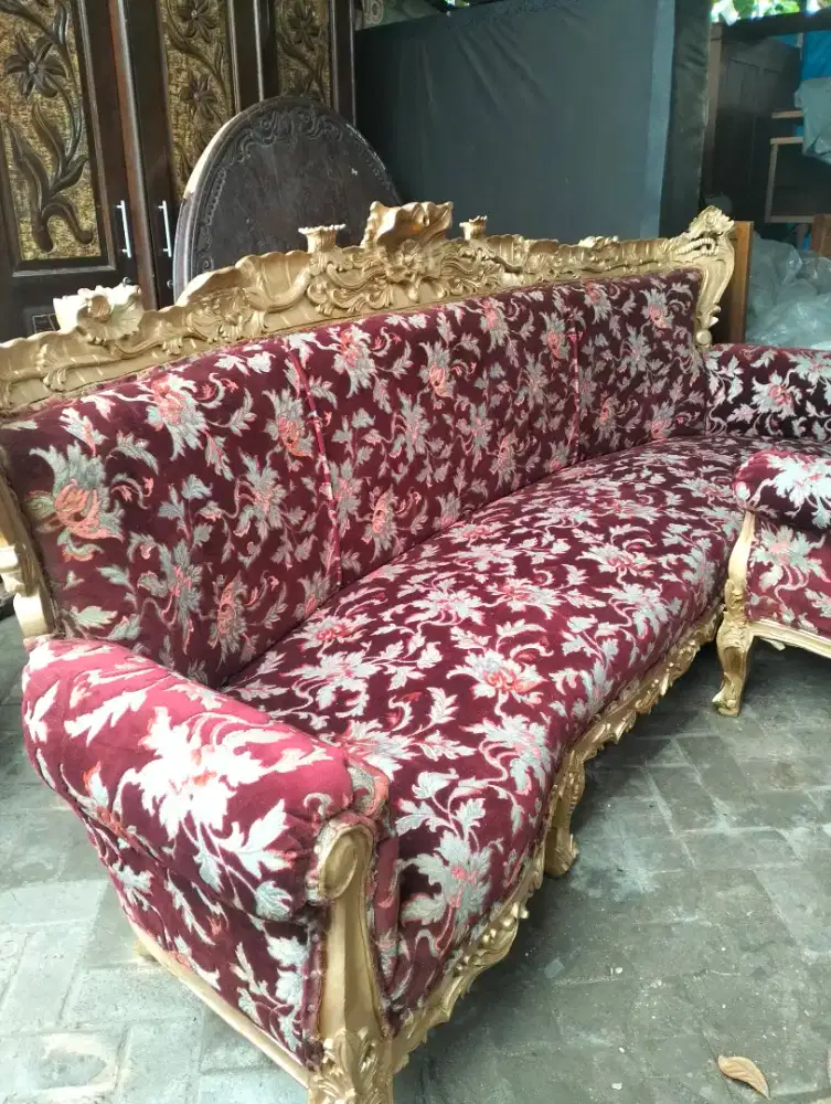 set kursi tamu jati Jepara asli royal bengkok