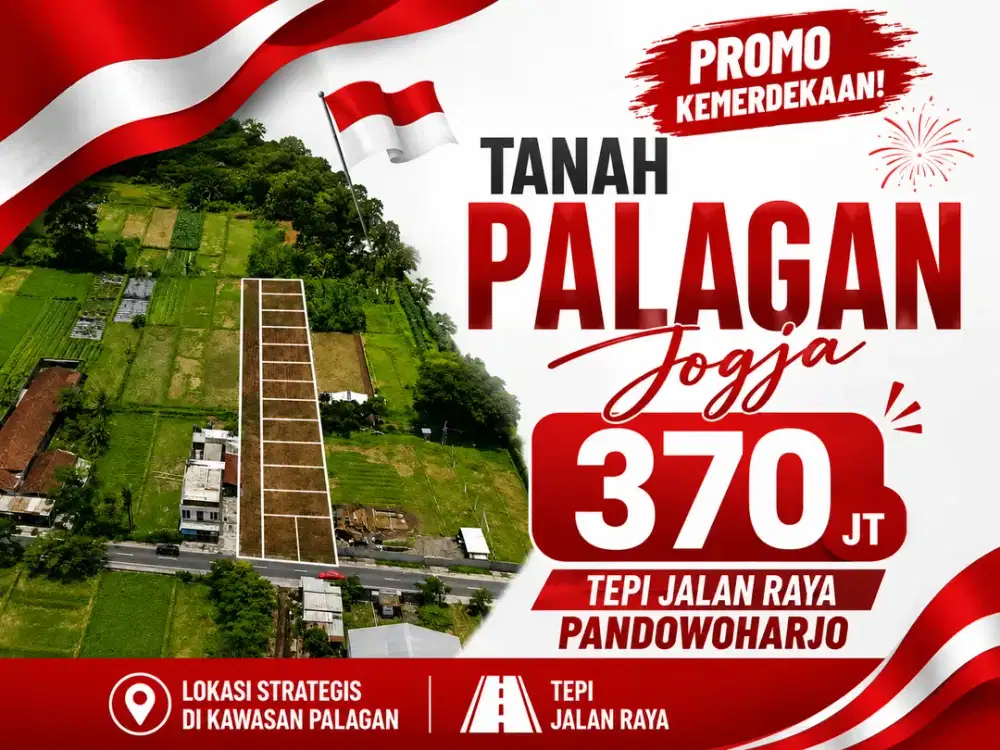 370 JT Promo Kemerdekaan Tanah Area Palagan Jogja Utara di Sleman