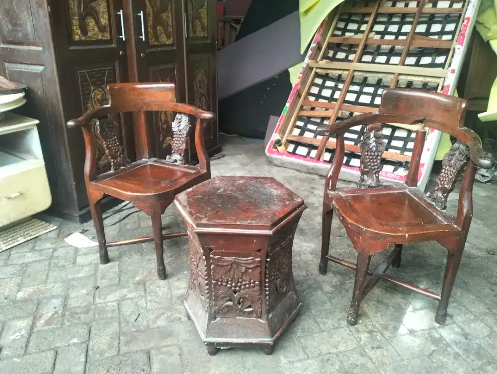 kursi teras jati Jepara asli tua