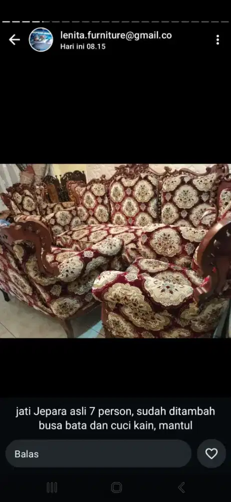 set kursi tamu jati Jepara asli 3211 plus meja