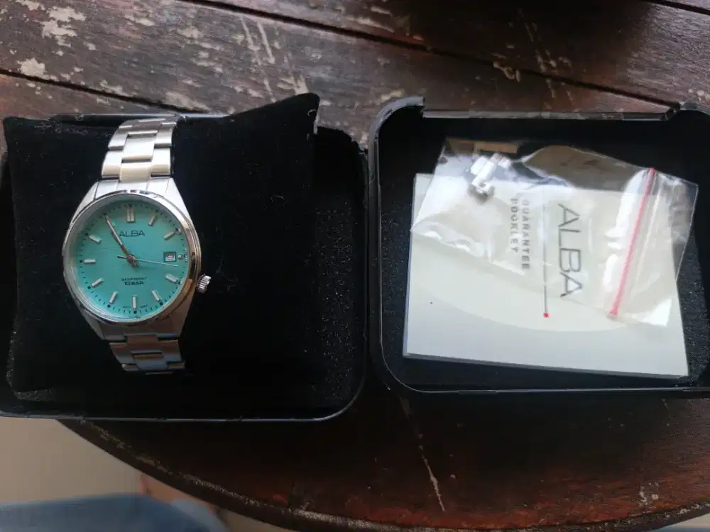 Jam Tangan Alba Gelato Original (Dial Tiffany Blue) - Fullset