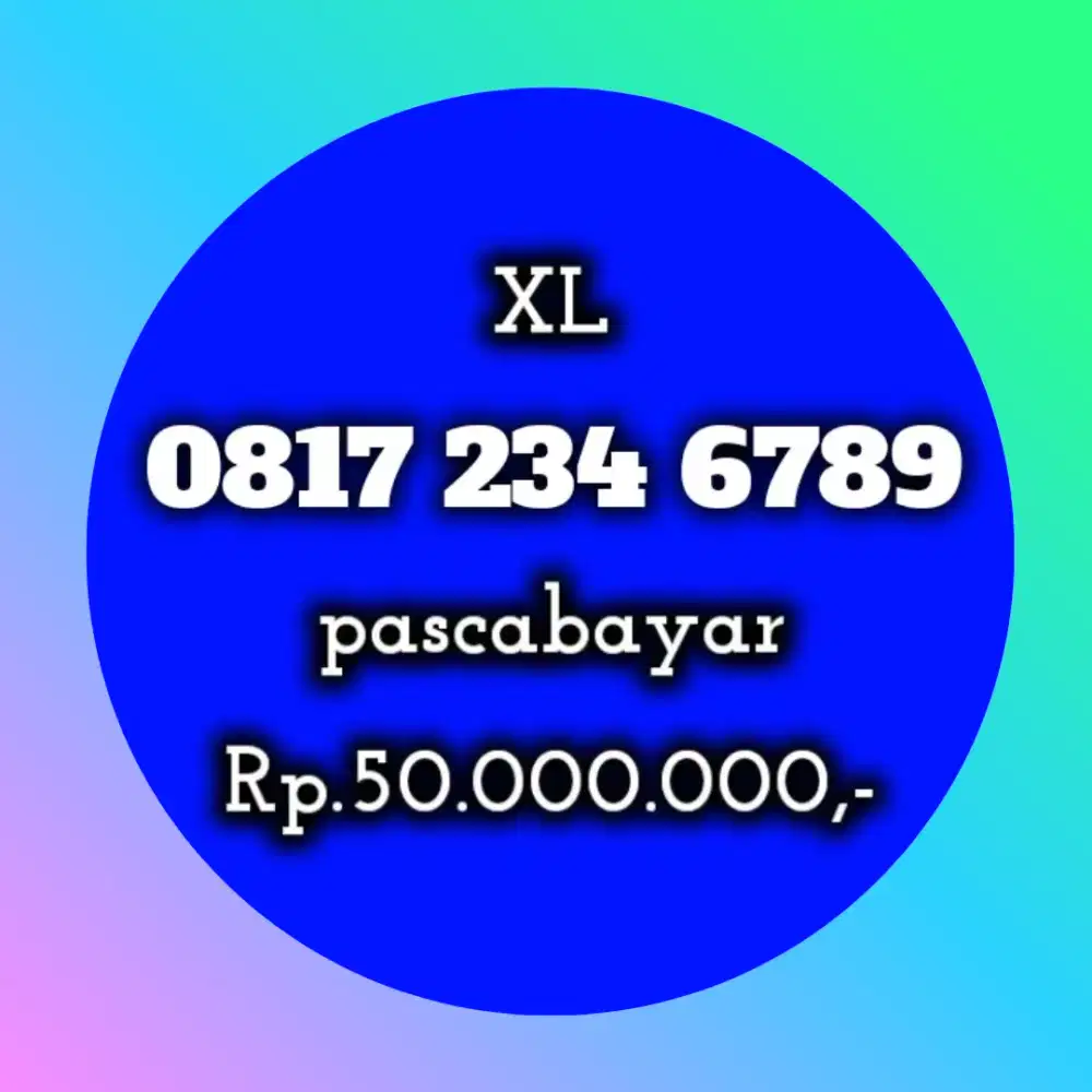 NOMOR CANTIK XL 6789