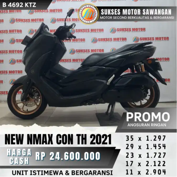 YAMAHA NEW NMAX CON TH 2021 HITAM KEYLES UNIT MULUS BISA CASH KREDIT