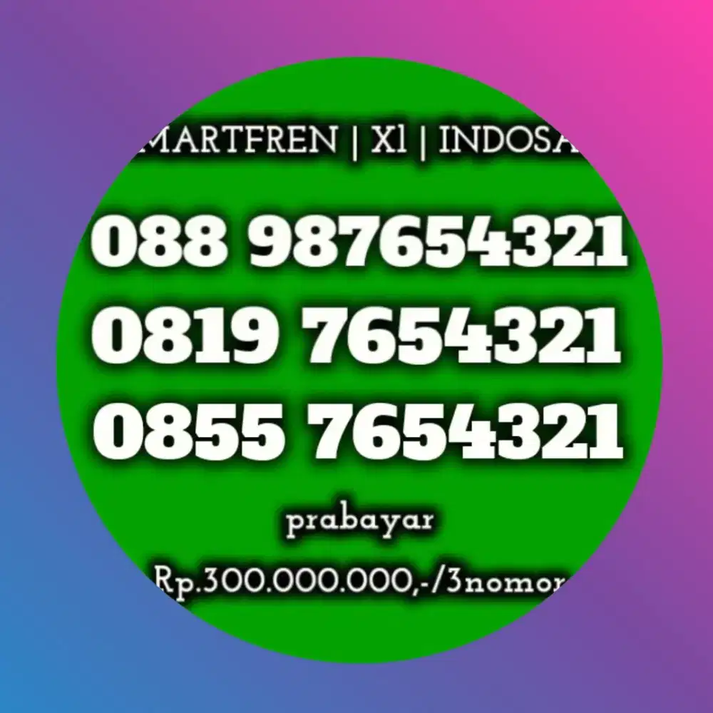 NOMOR CANTIK SMARTFREN | XL | INDOSAT