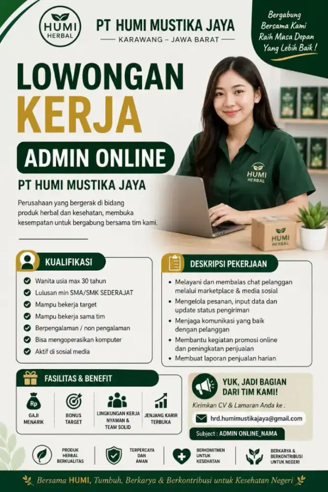 LOKER ADMIN ONLINE SHOP