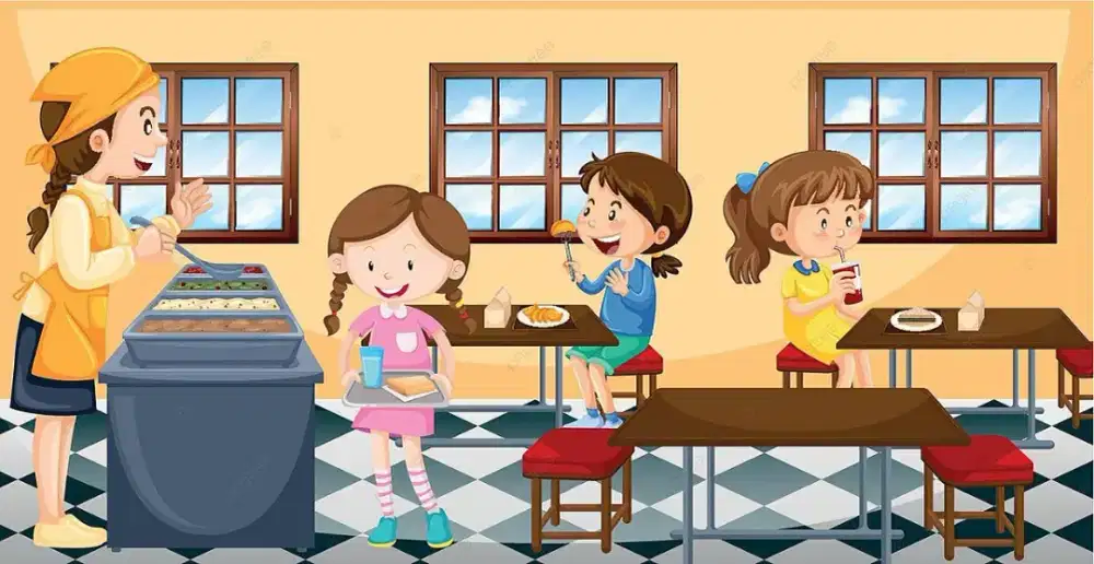 Lowongan kerja khusus wanita, di kantin Sekolah.