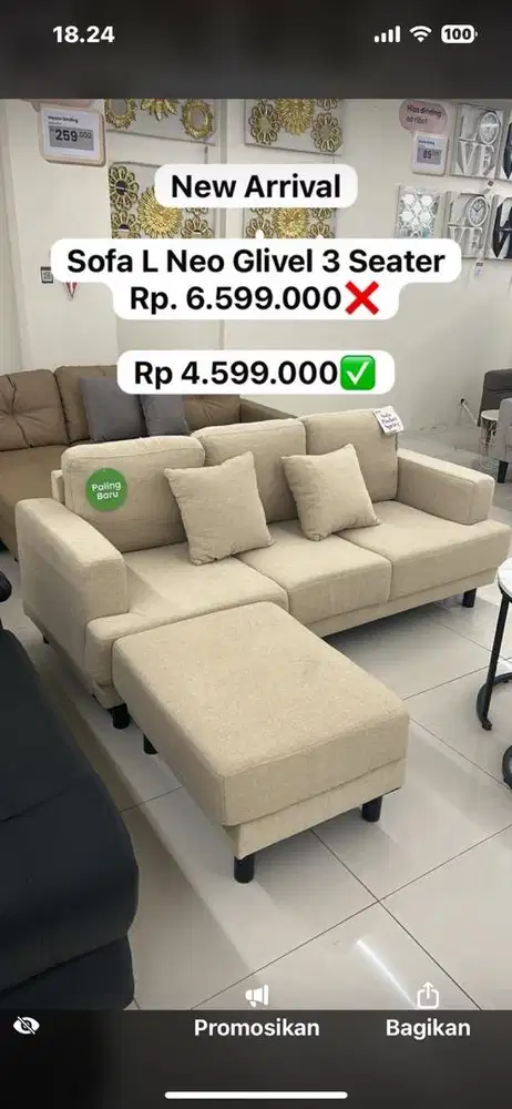 PROMO SOFA L MINIMALIS