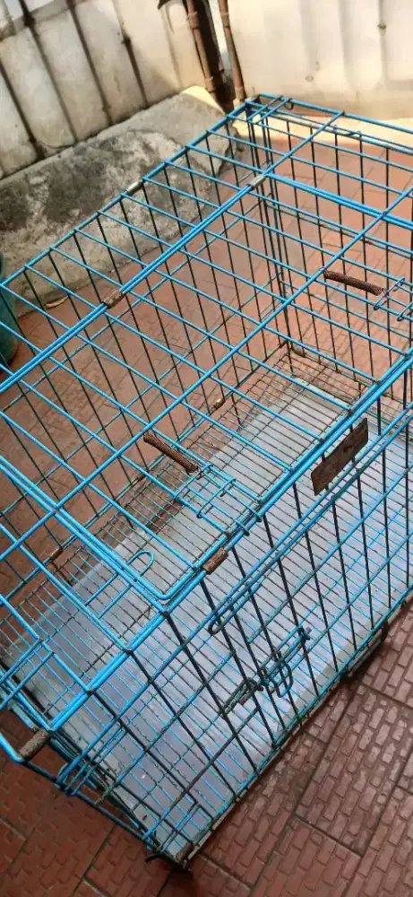 Kandang besi tebal jumbo original semua bisa dilipat