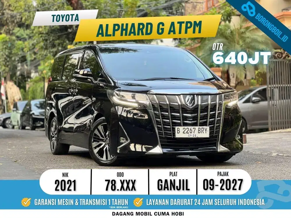 PALING MURAH!! ALPHARD G ATPM 2021 HITAM FULLSET RECORD PAJAK PANJANG