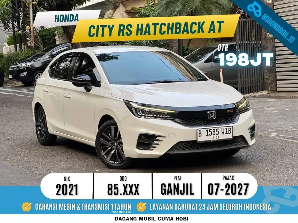NEW HONDA CITY RS HATCHBACK 2021 PUTIH FULLSET RECORD PAJAK PANJANG