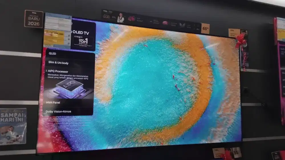 Promo Cicilan untuk TV TCL 65 inch 4k qled pro google tv