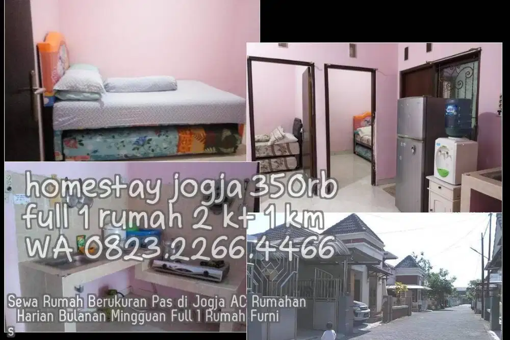 Sewa Rumah Berukuran Pas di Jogja AC Rumahan  Harian Bulanan Mingguan