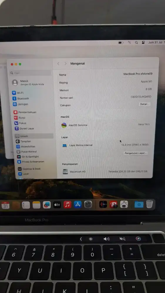 MACBOOK PRO M1 2020 13 8/512 GB
