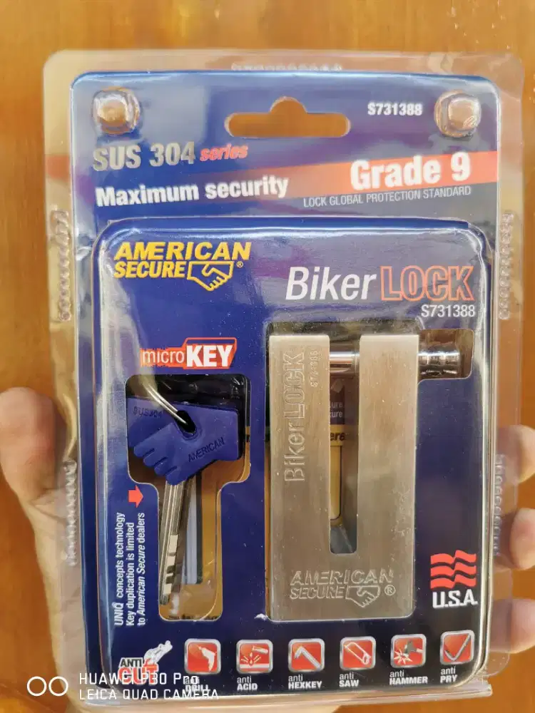 biker lock American secure