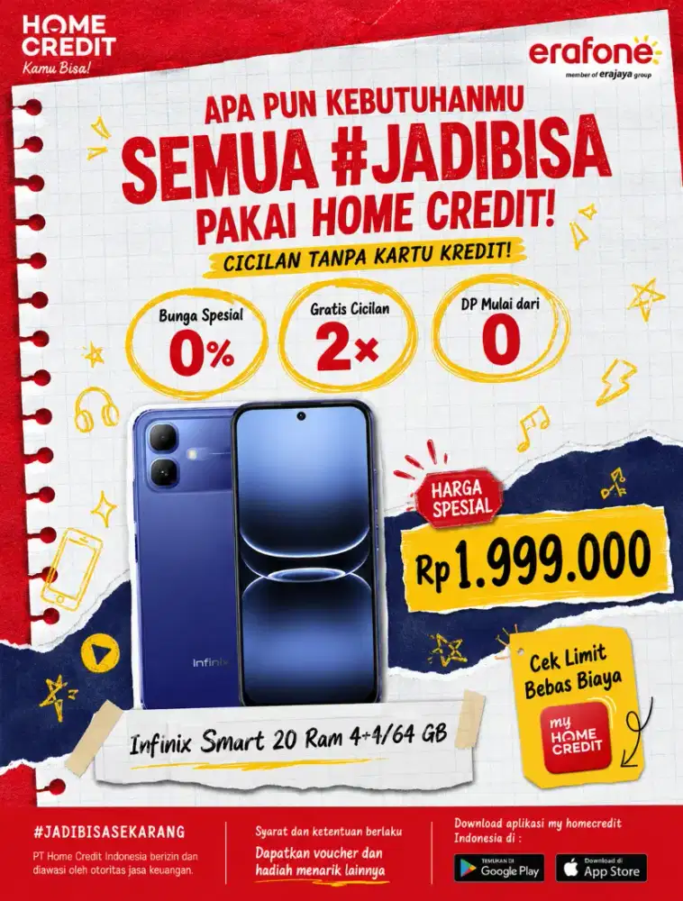 PROMO KREDIT INFINIX SMART 20 4+4/64 TERMURAH SEKOTA PALEMBANG