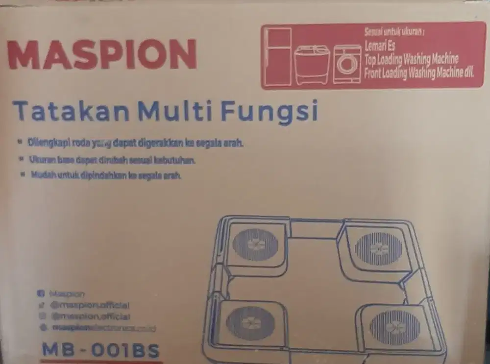 Maspion tatakan kulkas Mesin Cuci serba guna