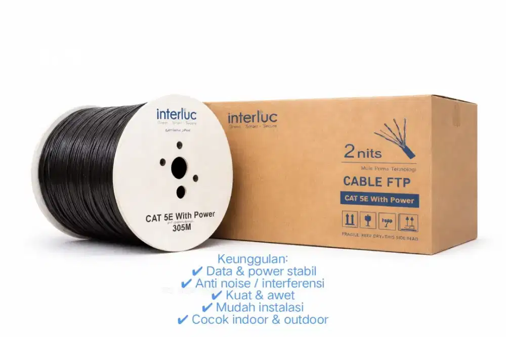 Kabel FTP CAT5E With Power INTERLUC 305 Meter