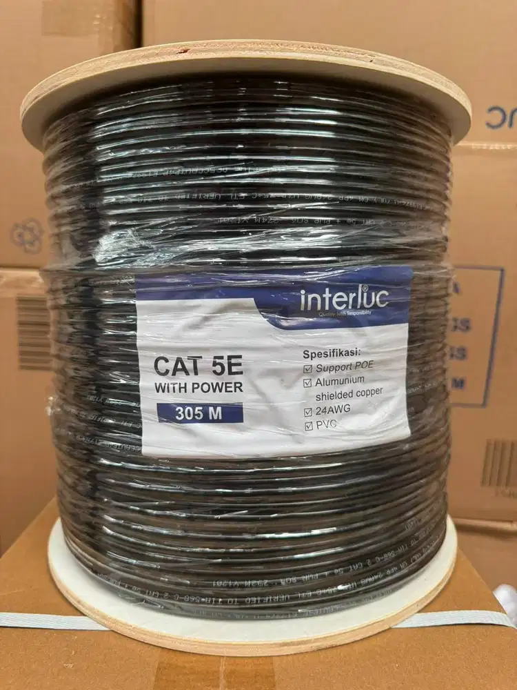 Kabel FTP CAT5E With Power INTERLUC 305 Meter