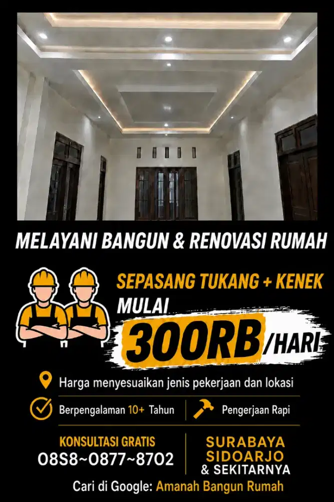 Tukang Bangunan Harian & Borongan | Surabaya Sidoarjo dan sekitarnya