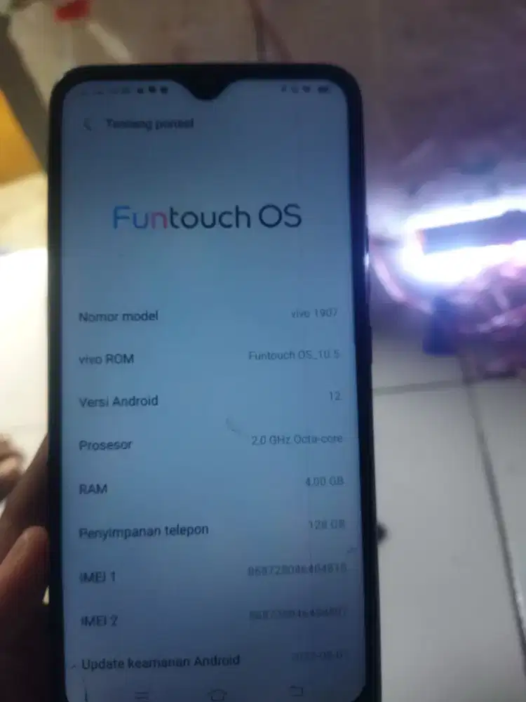 Jual hp Vivo 1907batangan