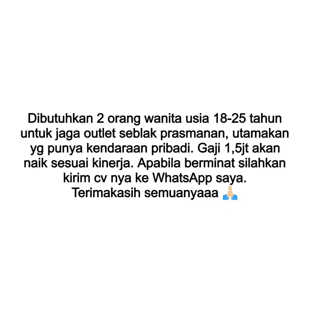 Lowongan Pekerjaan