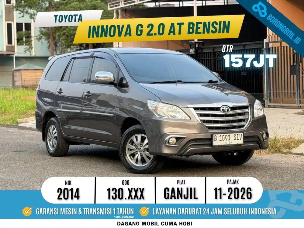 [TERMURAH] Toyota Kijang Innova Barong G 2.0 Bensin AT 2014 | Panther
