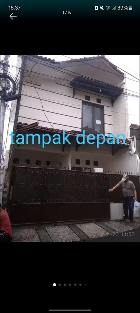 Disewakan rumah 2 lantai di dekat gudang peluru