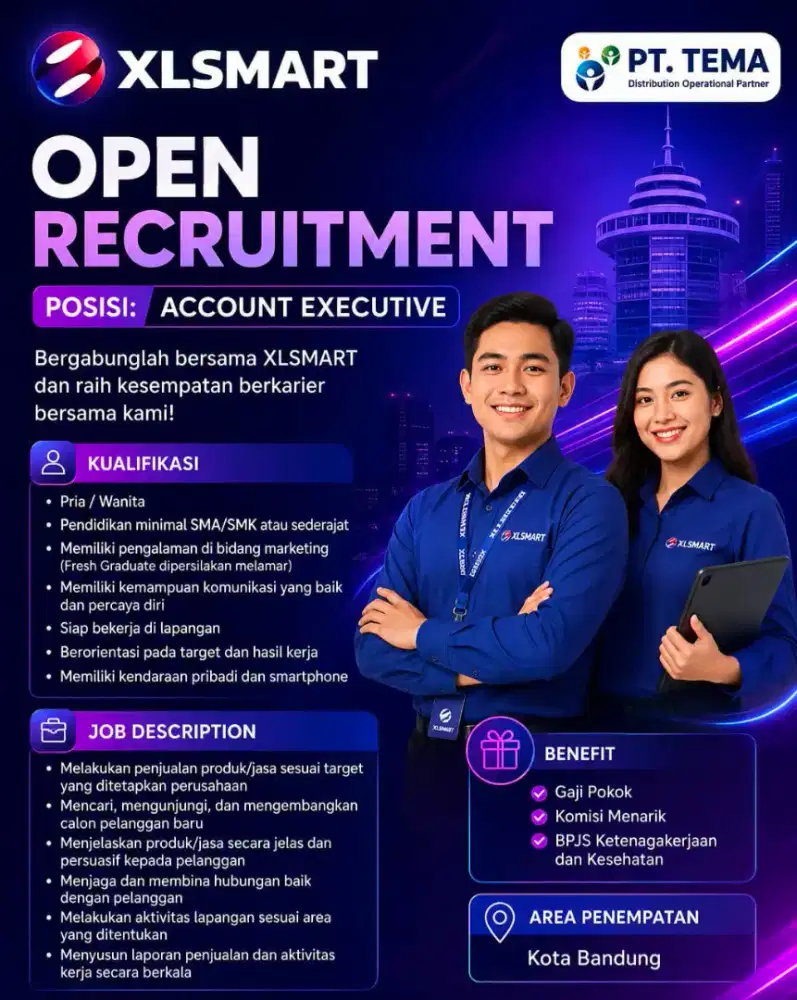 Lowongan Kerja Account Executive dan Promotor