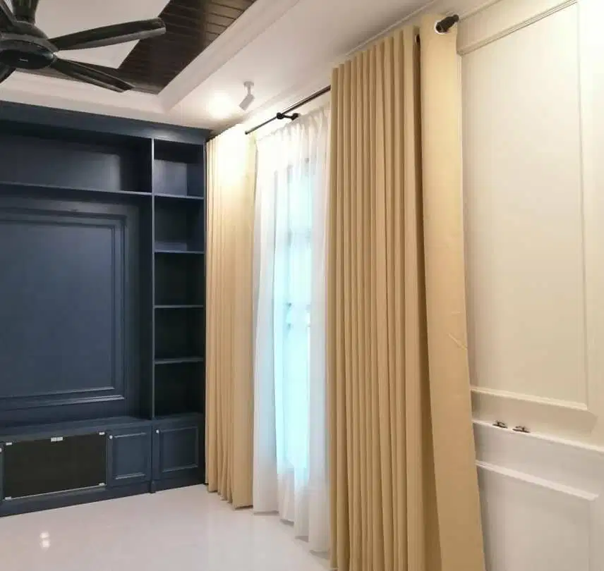 Jasa Pasang Gorden Custom Wallpaper Dinding 3D Gordyn Hordeng Korden