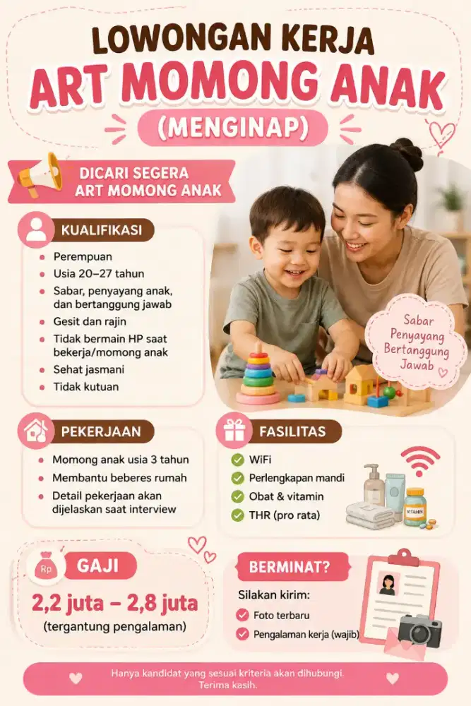 Dibutuhkan ART momong