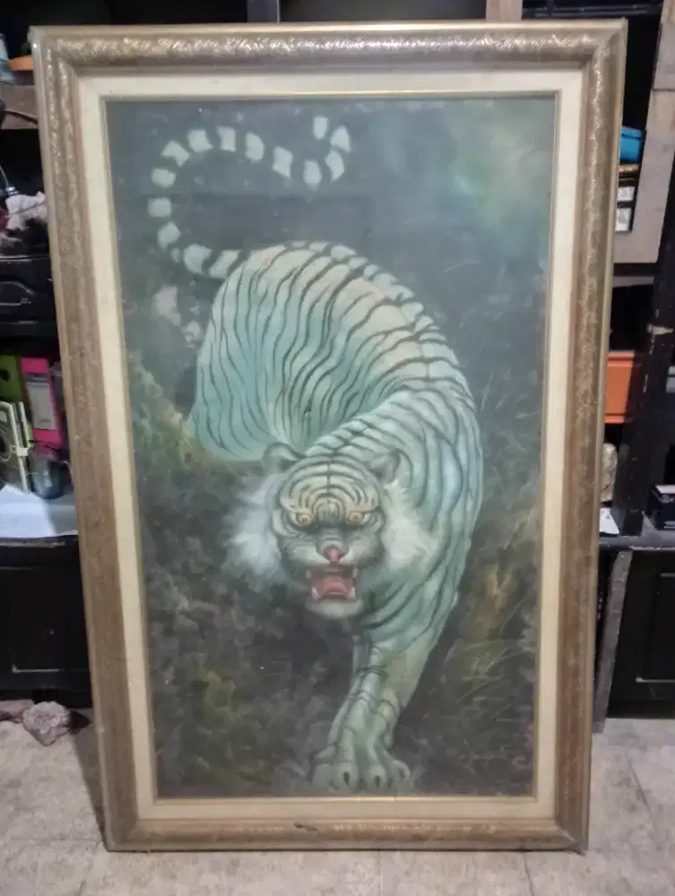 Lukisan Harimau putih 3D