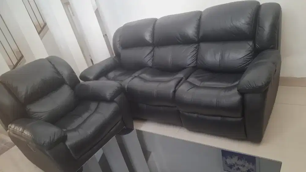 Cellini Type Goss Recliner Leather Sofa
