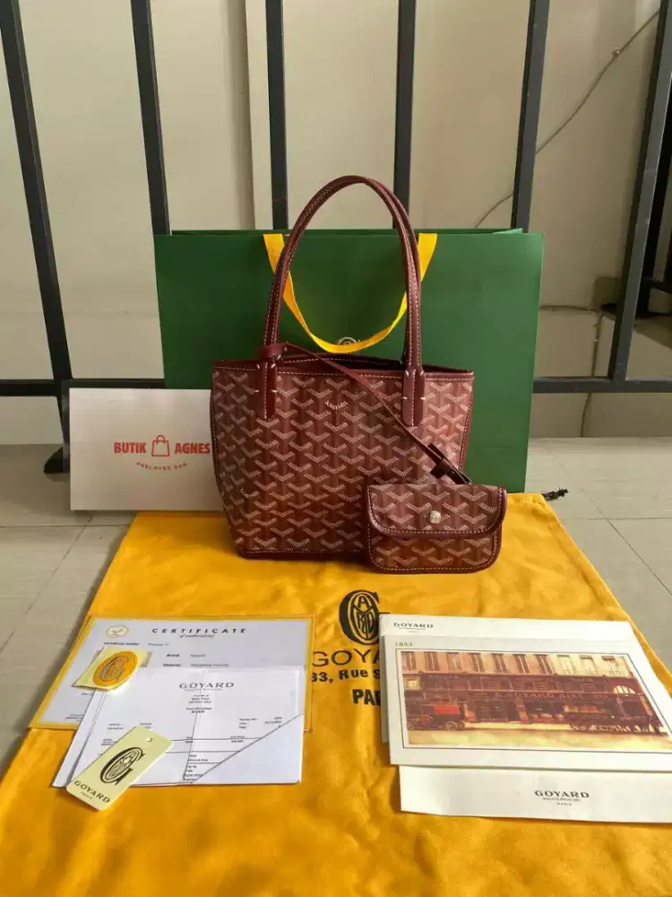 Nego Preloved Mini Anjou Burgundy Authentic