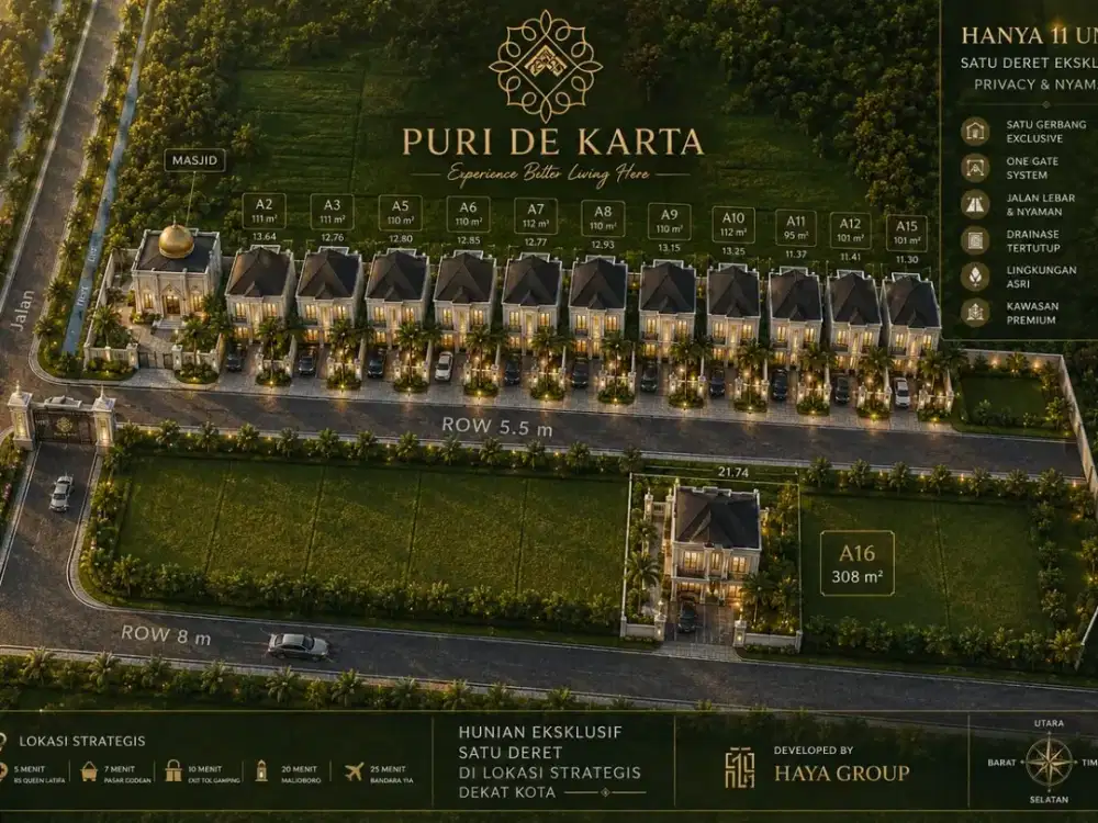Luxury Home Jogja Dekat Fasilitas Kota Tipe Besar 2 Lantai 6KT Free Kitchen Set