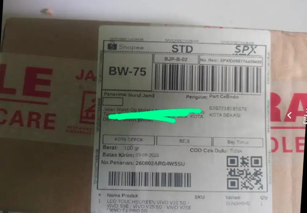 LCD HP VIVO V21 4G / VIVO V25E /VIVO T1 PRO 4G