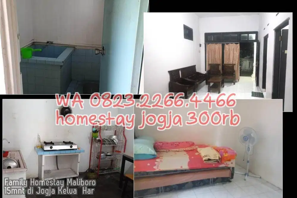 Family Homestay Maliboro 15mnt di Jogja Kelua  Harian Bulanan Mingguan