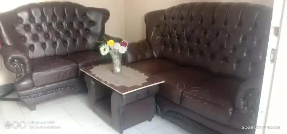 Sofa Tamu Set 2+3 Seater + Meja - Elegan & Nyaman