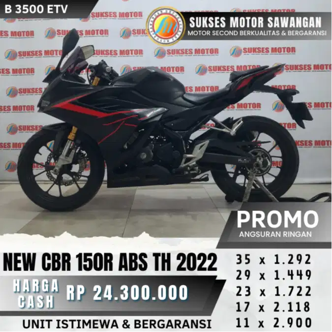 DP 600 CASH KREDIT HONDA NEW CBR 150R ABS TH 2022 UNIT MULUS BERGARANS